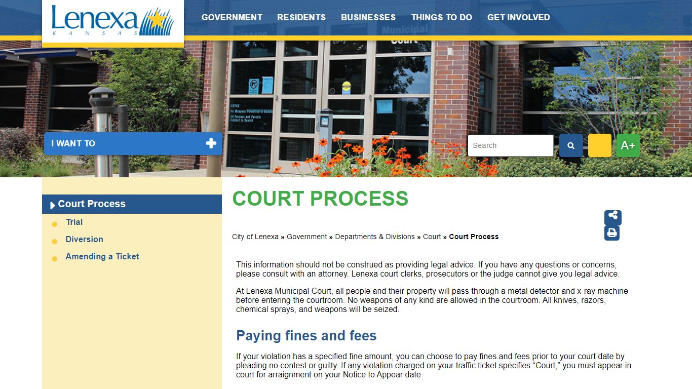 Court Process - City of Lenexa